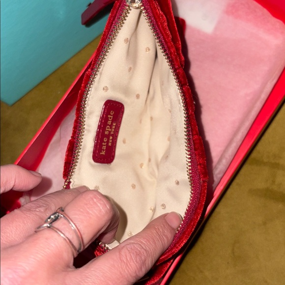 Kate Spade Velvet Bow Clutch
